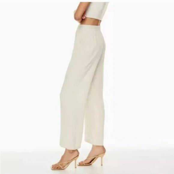 Babaton Aritzia Tribute Cream Pull On Pants Size Large - Picture 3 of 11